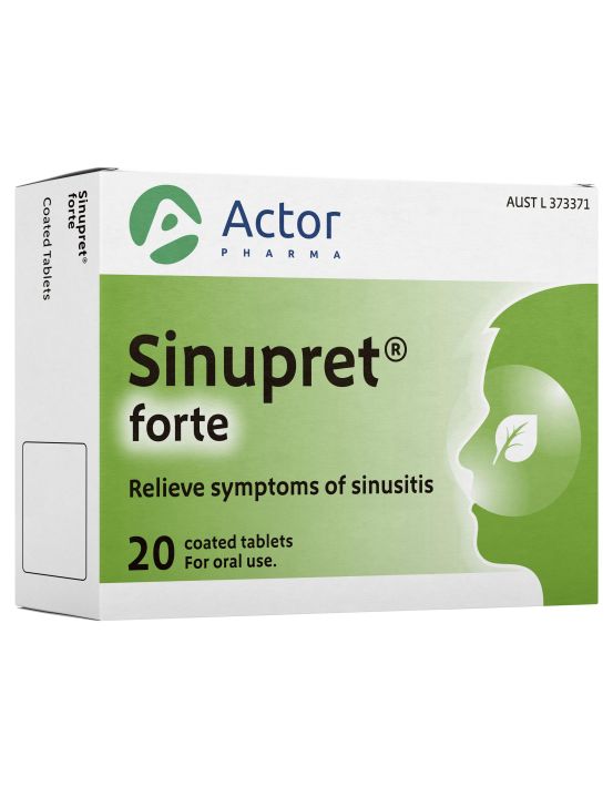 Actor Sinupret forte Relieve symptoms of sinusits 20 coated tablets ...